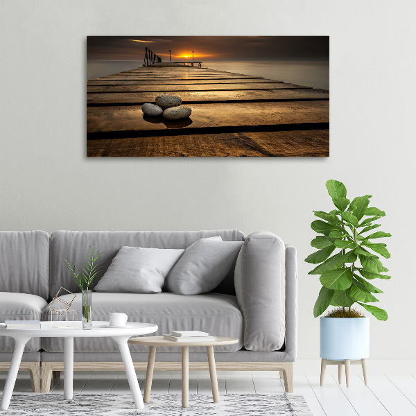 Foto op canvas Houten steiger