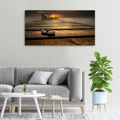 Foto op canvas Houten steiger