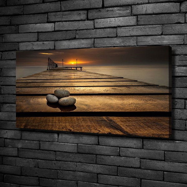 Foto op canvas Houten steiger