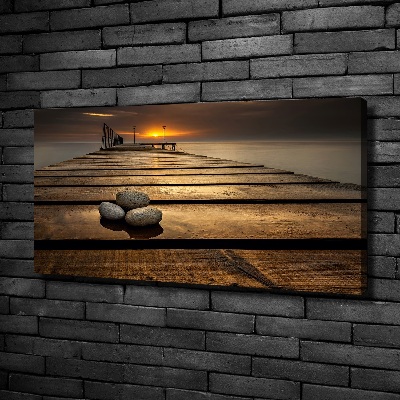 Foto op canvas Houten steiger