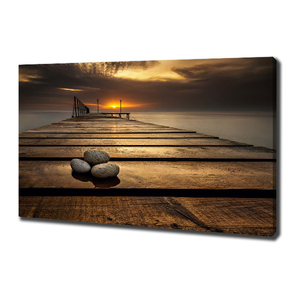 Foto op canvas Houten steiger