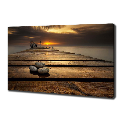 Foto op canvas Houten steiger