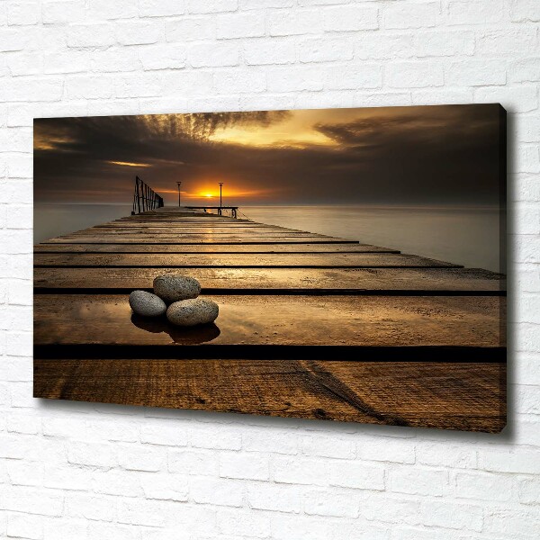 Foto op canvas Houten steiger