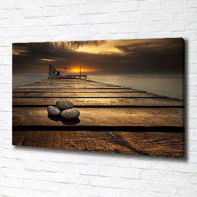 Foto op canvas Houten steiger