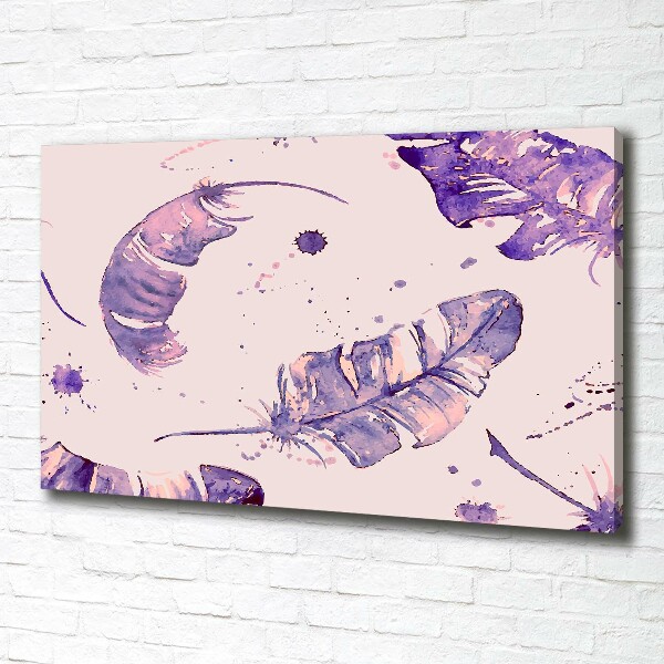 Schilderij op canvas veren