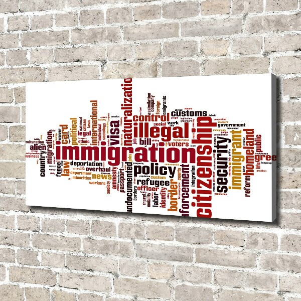 Canvas schilderij Immigratie