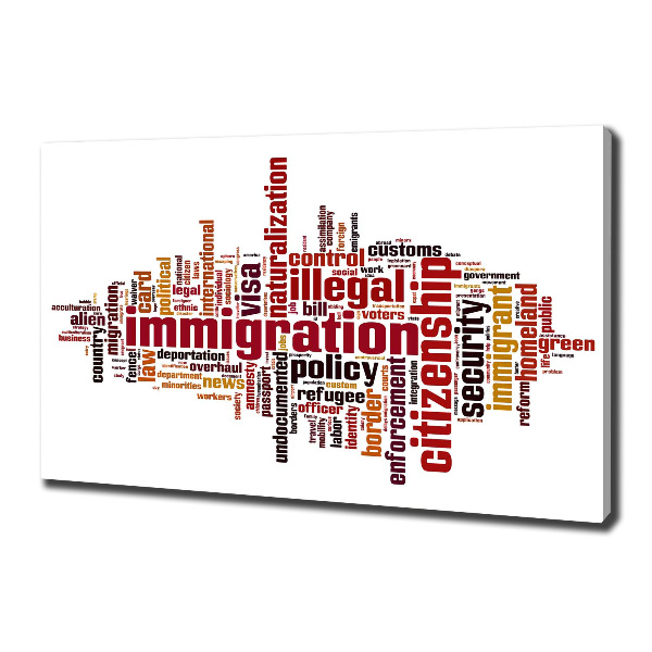 Canvas schilderij Immigratie