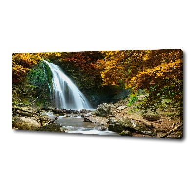 Canvas schilderij Waterval in het bos