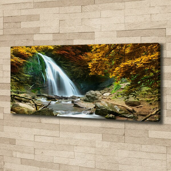 Canvas schilderij Waterval in het bos