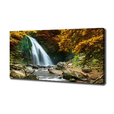 Canvas schilderij Waterval in het bos