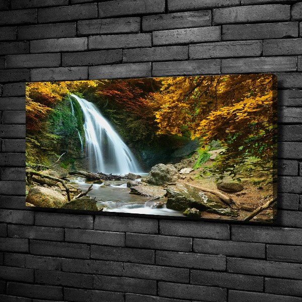 Canvas schilderij Waterval in het bos