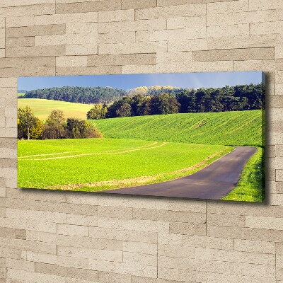 Foto canvas Onverharde weg