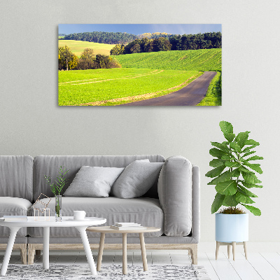 Foto canvas Onverharde weg