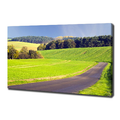 Foto canvas Onverharde weg