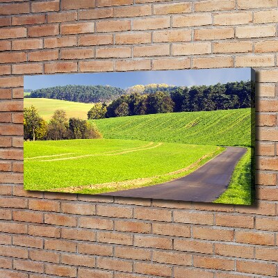 Foto canvas Onverharde weg