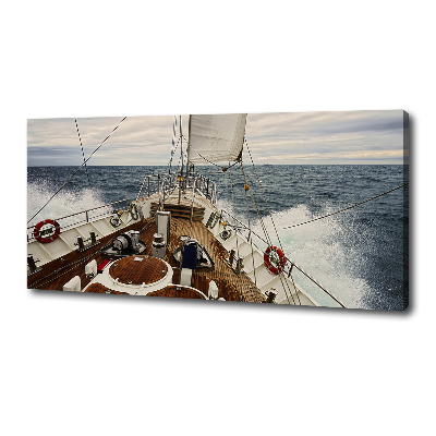Schilderij op canvas Een zeilboot op zee