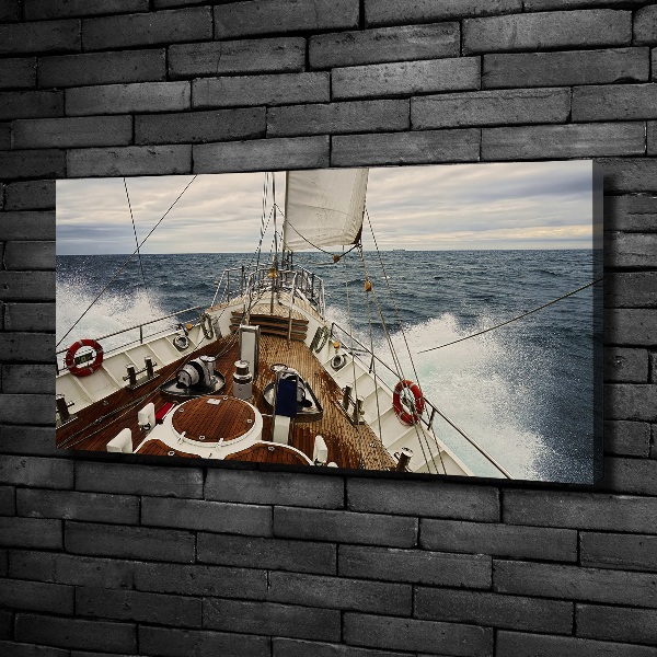 Schilderij op canvas Een zeilboot op zee