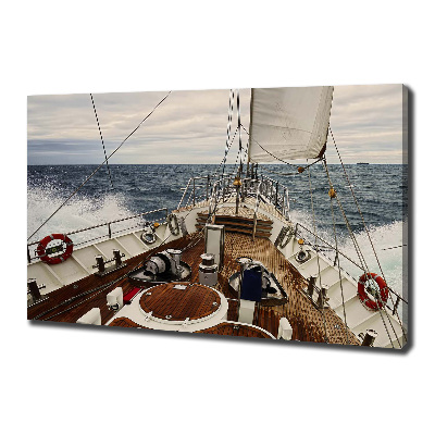Schilderij op canvas Een zeilboot op zee