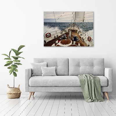 Schilderij op canvas Een zeilboot op zee