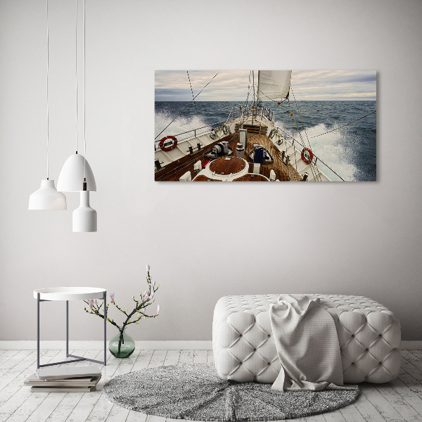 Schilderij op canvas Een zeilboot op zee
