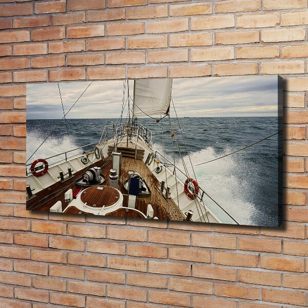 Schilderij op canvas Een zeilboot op zee