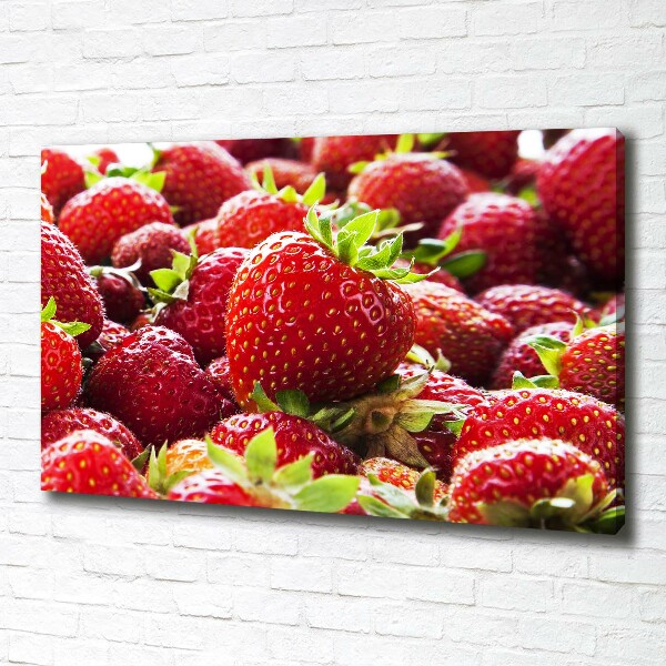 Foto canvas Aardbeien