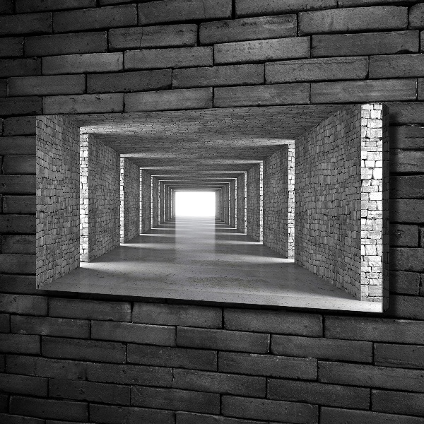 Canvas schilderij Bakstenen tunnel