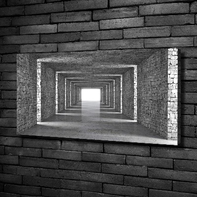 Canvas schilderij Bakstenen tunnel