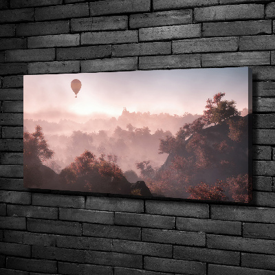 Foto canvas Ballonvaart boven het bos