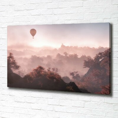 Foto canvas Ballonvaart boven het bos