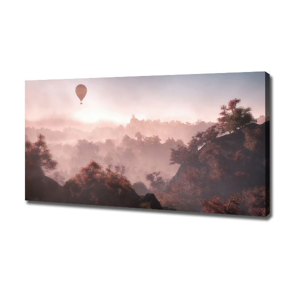 Foto canvas Ballonvaart boven het bos