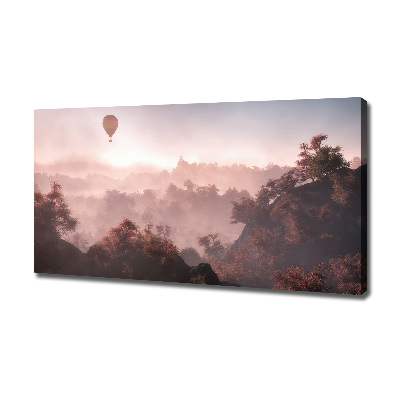 Foto canvas Ballonvaart boven het bos
