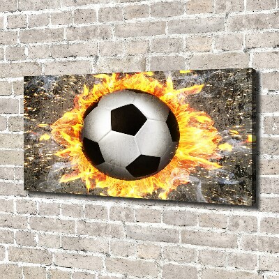 Schilderij op canvas Brandende voetbalzaag