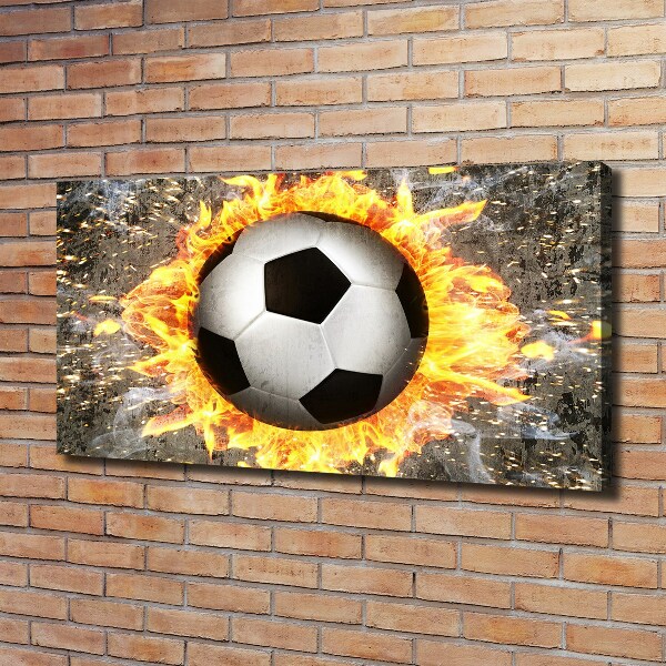 Schilderij op canvas Brandende voetbalzaag