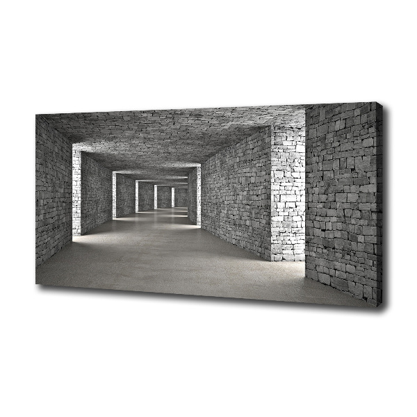 Foto canvas Bakstenen tunnel