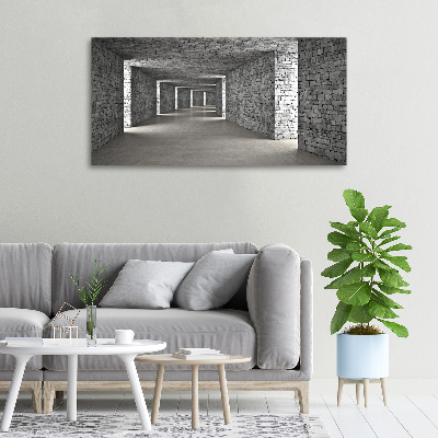 Foto canvas Bakstenen tunnel