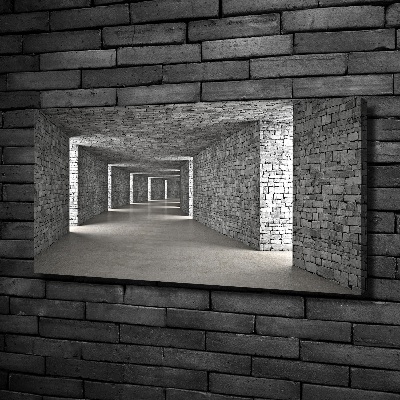 Foto canvas Bakstenen tunnel