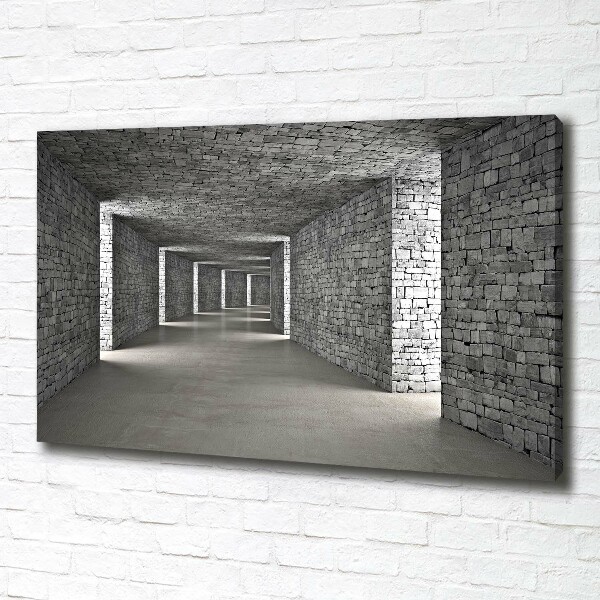 Foto canvas Bakstenen tunnel