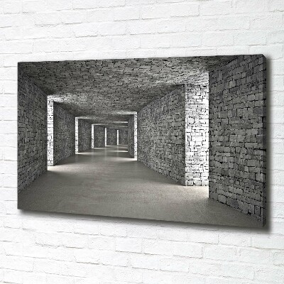 Foto canvas Bakstenen tunnel