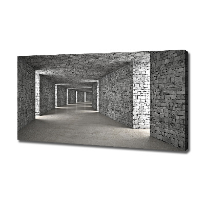 Foto canvas Bakstenen tunnel