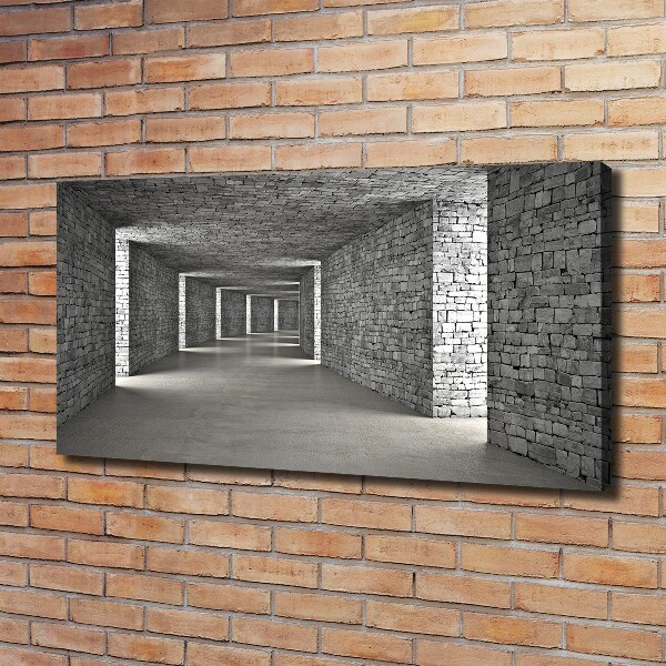 Foto canvas Bakstenen tunnel