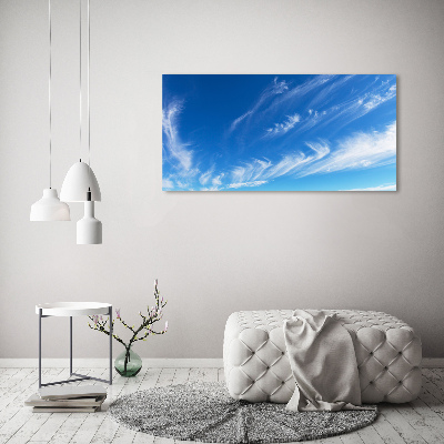 Foto op canvas Blauwe lucht