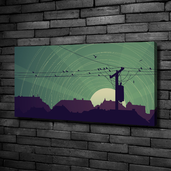 Schilderij op canvas Vogelstad