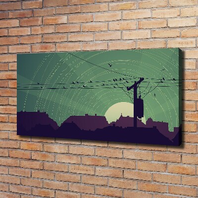 Schilderij op canvas Vogelstad