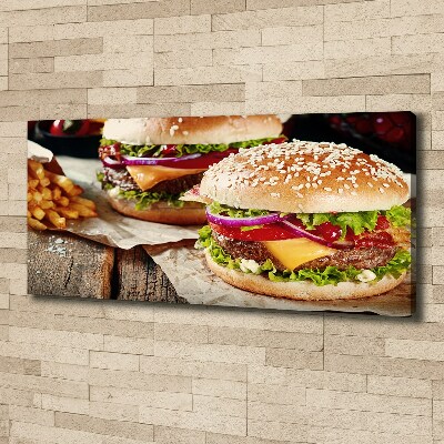 Canvas foto Hamburgers