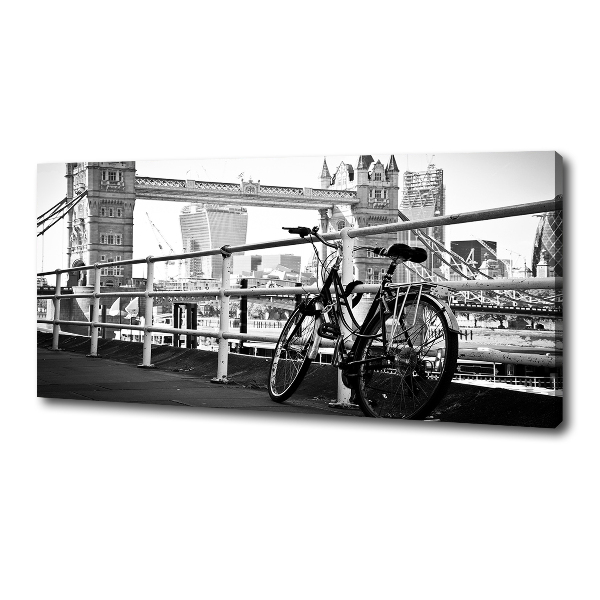 Canvas schilderij Fietsen in Londen