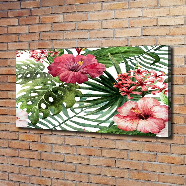Canvas foto Tropische bloemen