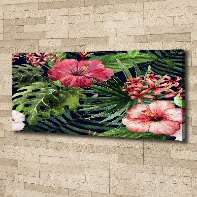 Canvas schilderij Tropische bloemen