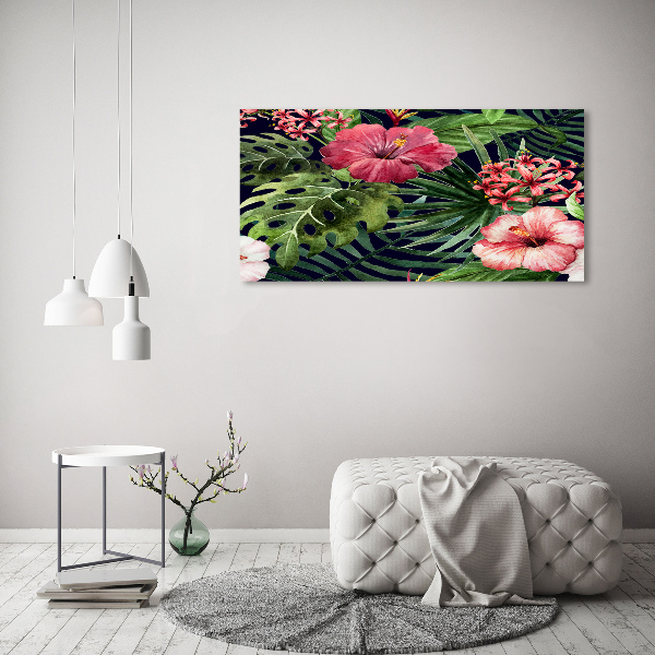 Canvas schilderij Tropische bloemen