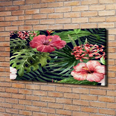 Canvas schilderij Tropische bloemen